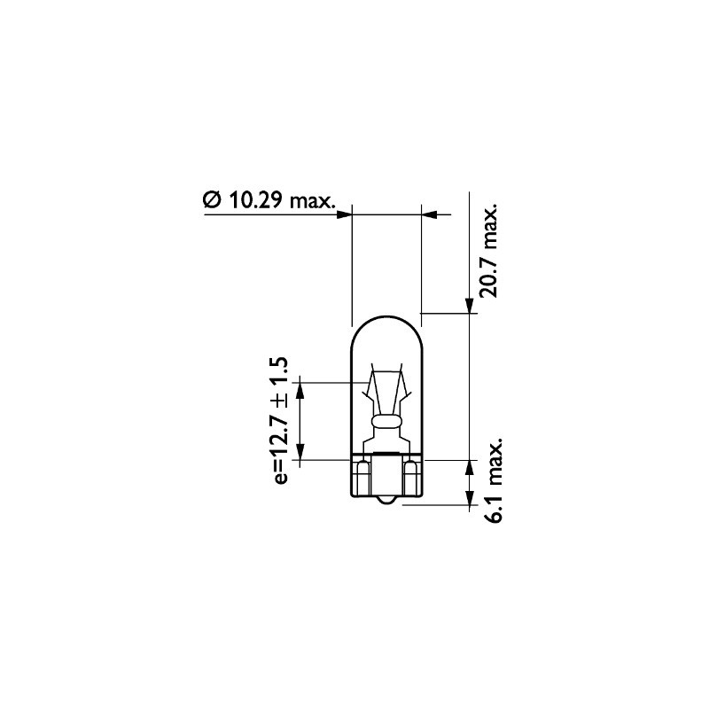 Ampoule (éclairage des instruments) PHILIPS