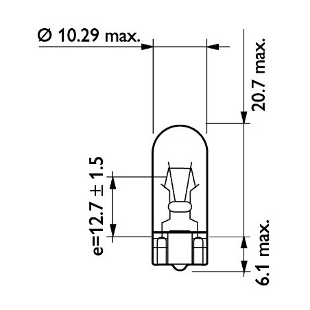 Ampoule (éclairage des instruments) PHILIPS