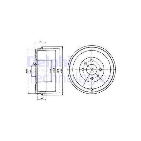 Tambour de frein DELPHI