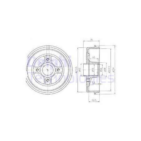 Tambour de frein DELPHI