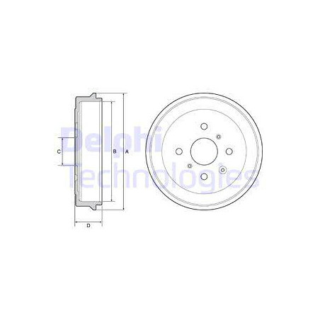 Tambour de frein DELPHI
