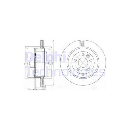 Jeu de 2 disques de frein DELPHI