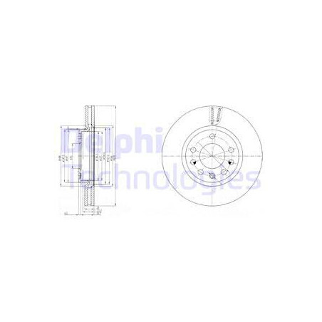 Jeu de 2 disques de frein DELPHI