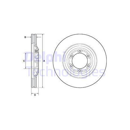 Jeu de 2 disques de frein DELPHI