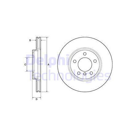 Jeu de 2 disques de frein DELPHI