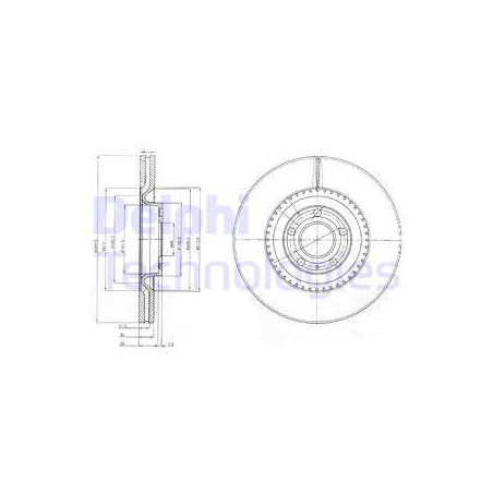 Jeu de 2 disques de frein DELPHI