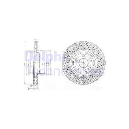 Jeu de 2 disques de frein DELPHI