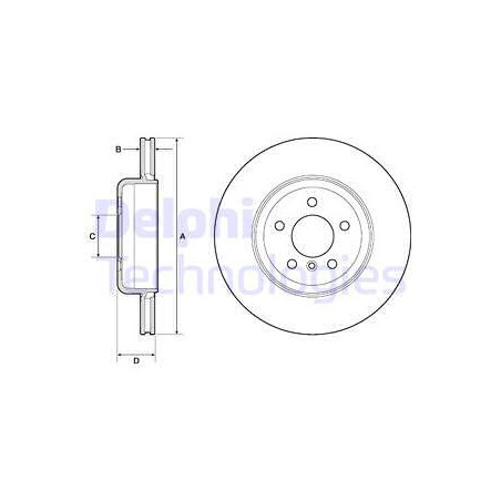 Jeu de 2 disques de frein DELPHI