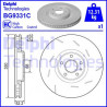 Jeu de 2 disques de frein DELPHI