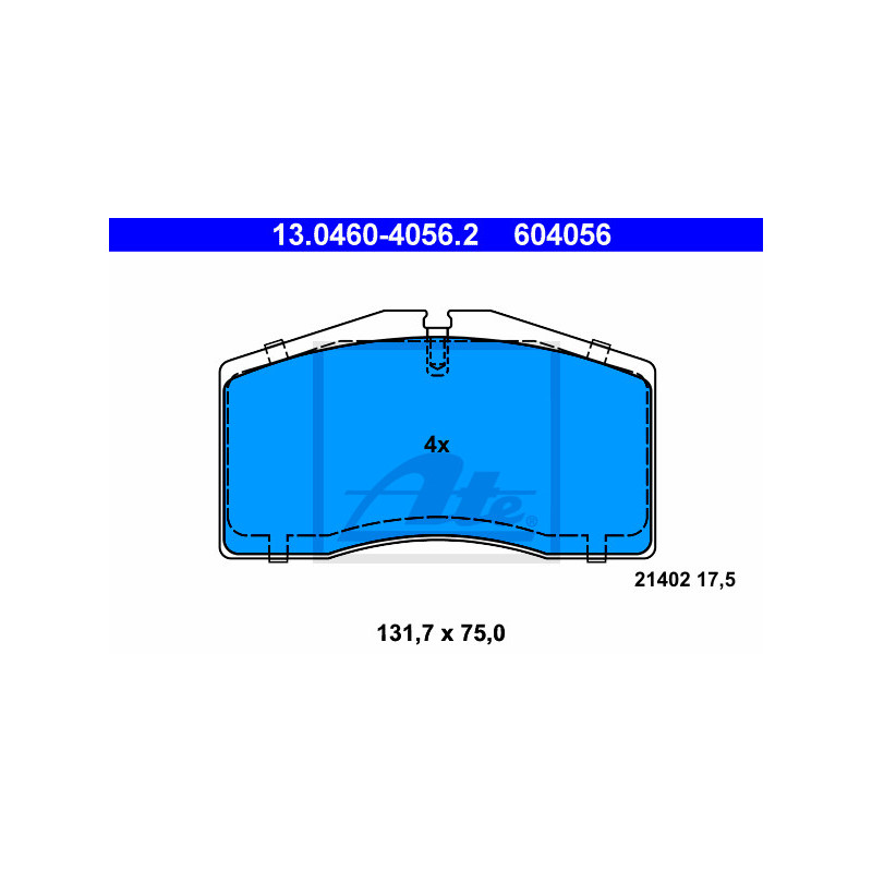 Jeu de quatre plaquettes de frein à disque ATE