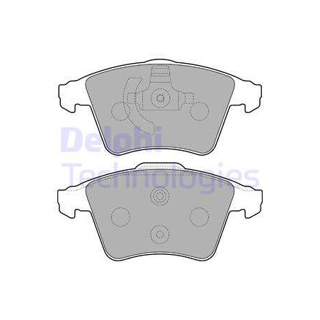 Jeu de quatre plaquettes de frein à disque DELPHI