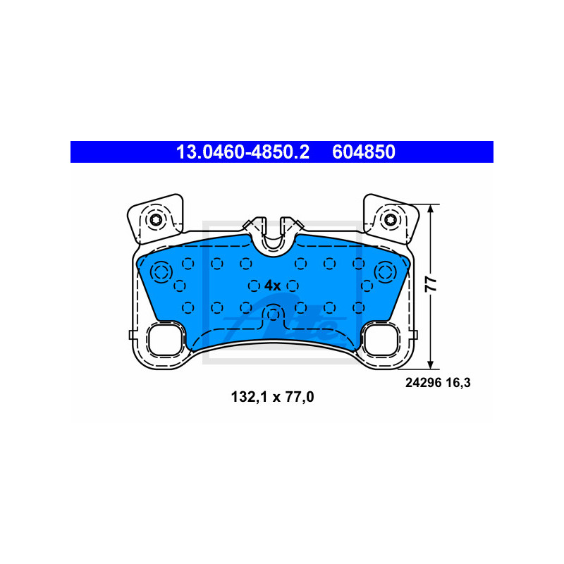 Jeu de quatre plaquettes de frein à disque ATE