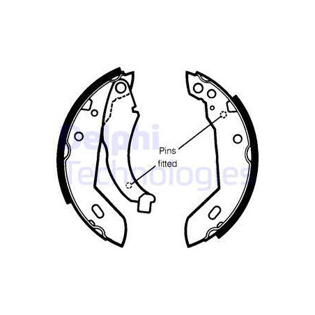 Jeu de mâchoires de frein DELPHI