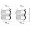 Jeu de joints-soufflets (direction) MOOG