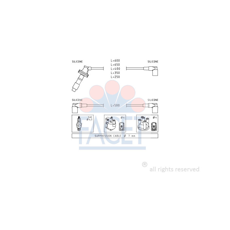 Fils de bougies / Faisceau d'allumage FACET