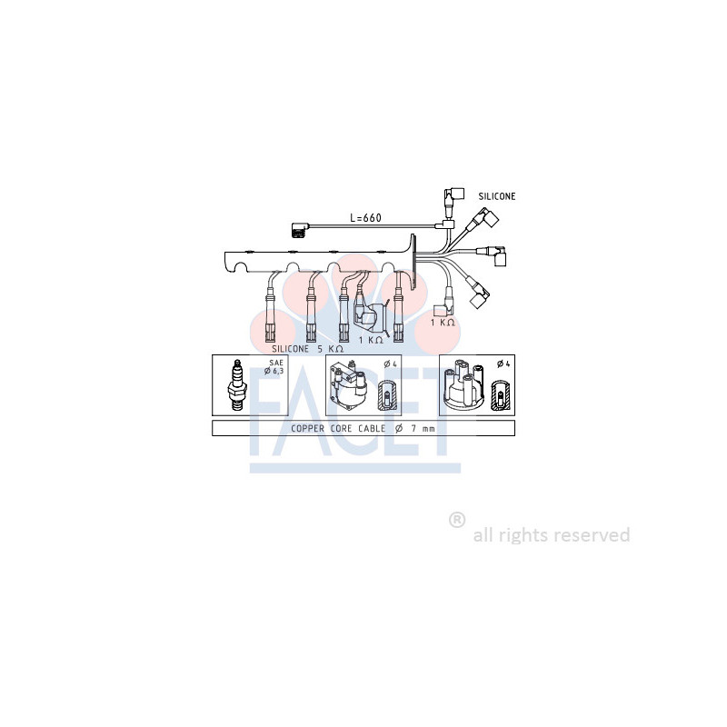 Fils de bougies / Faisceau d'allumage FACET