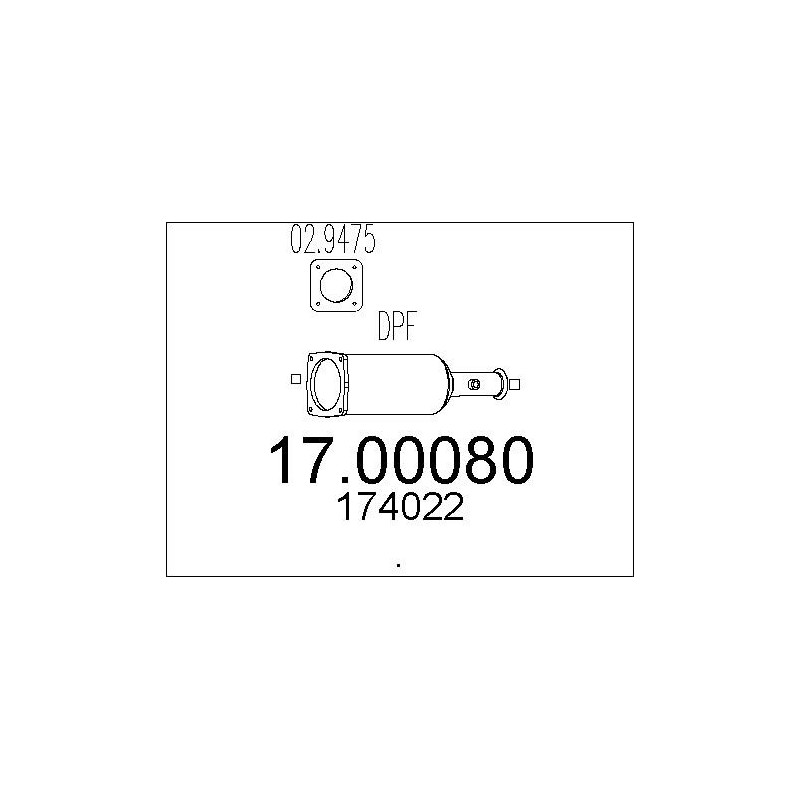 Filtre à particules (échappement) MTS