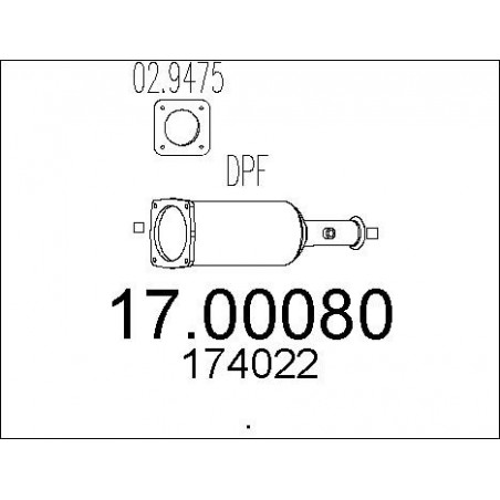 Filtre à particules (échappement) MTS