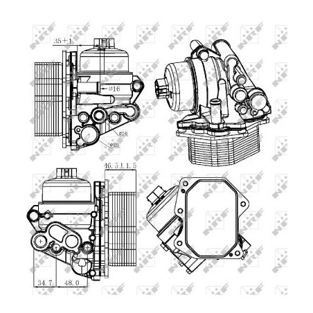 Boîtier (filtre à huile) NRF
