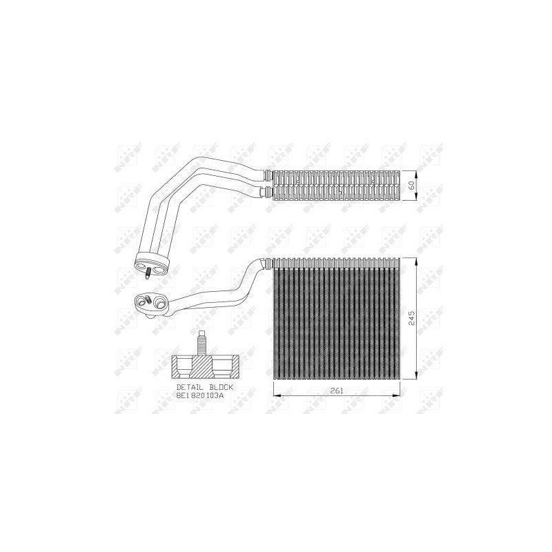 Evaporateur de climatisation NRF