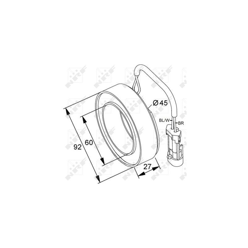 Bobine (compresseur-embrayage magnétique) NRF