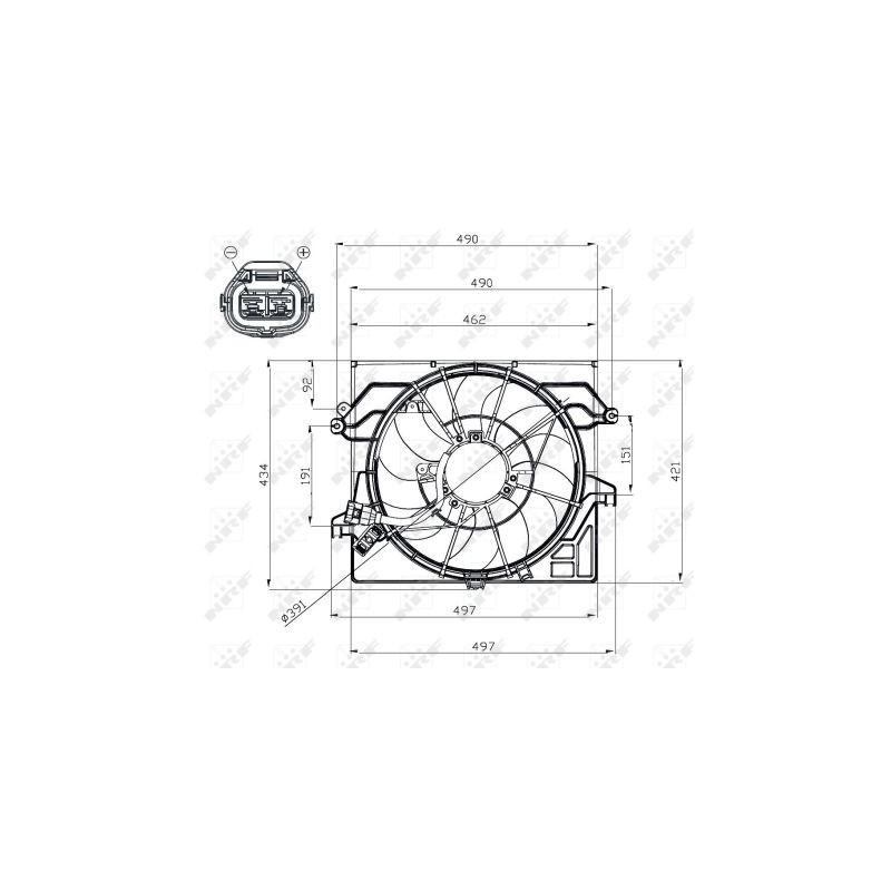 Ventilateur (refroidissement moteur) NRF