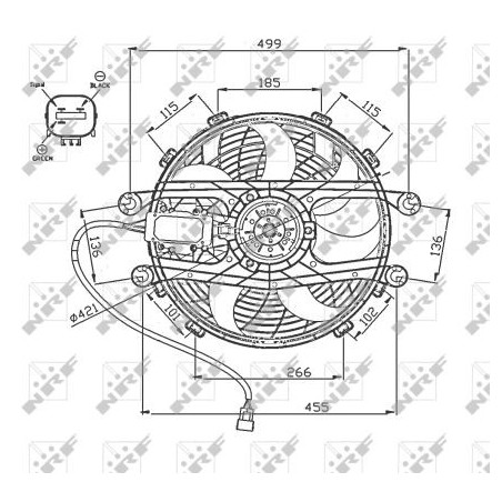 Ventilateur (refroidissement moteur) NRF