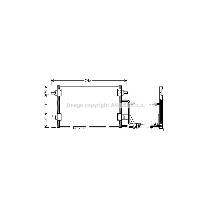 Condenseur de climatisation AVA QUALITY COOLING