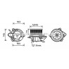 Moteur électrique (pulseur d'air habitacle) AVA QUALITY COOLING