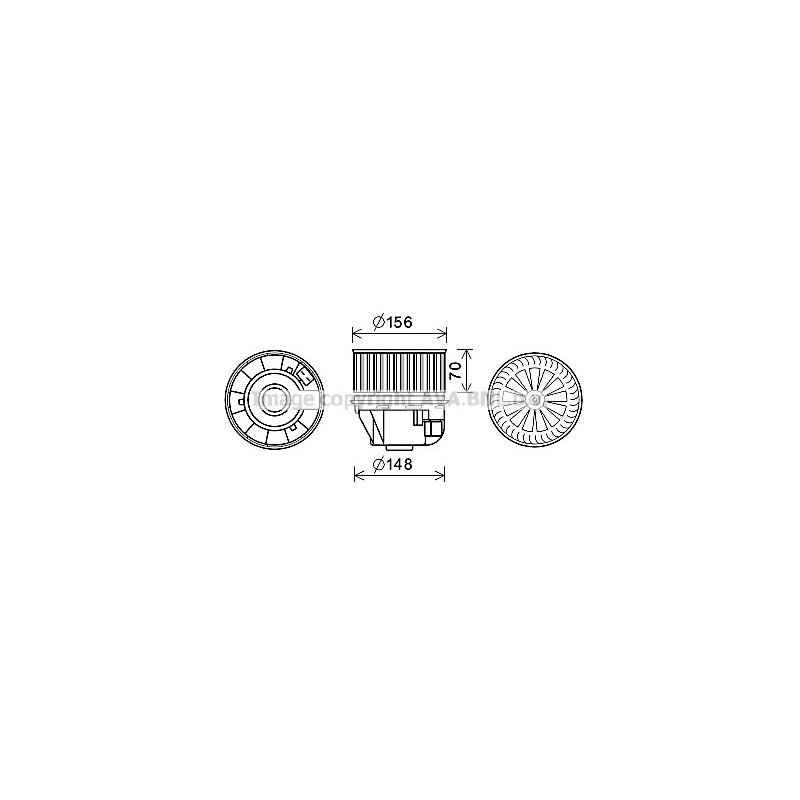 Moteur électrique (pulseur d'air habitacle) AVA QUALITY COOLING