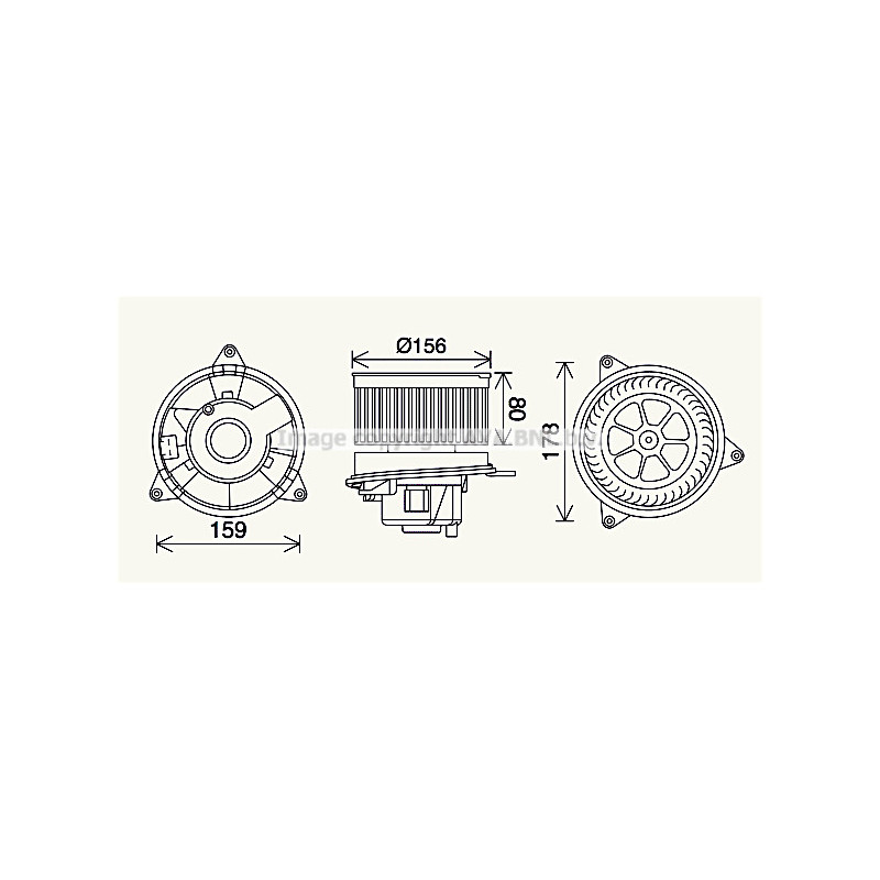 Moteur électrique (pulseur d'air habitacle) AVA QUALITY COOLING