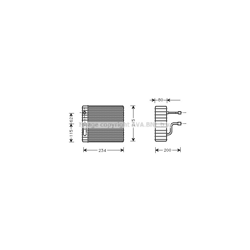 Evaporateur de climatisation AVA QUALITY COOLING