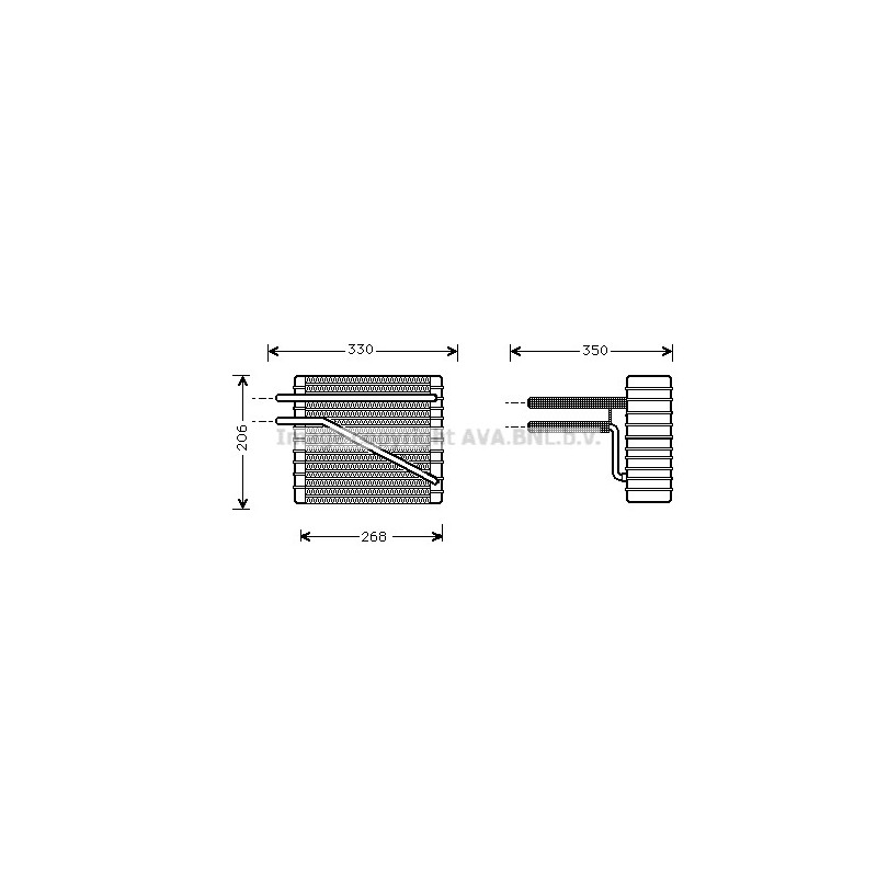 Evaporateur de climatisation AVA QUALITY COOLING