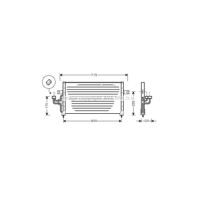 Condenseur de climatisation AVA QUALITY COOLING