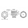 Moteur électrique (pulseur d'air habitacle) AVA QUALITY COOLING