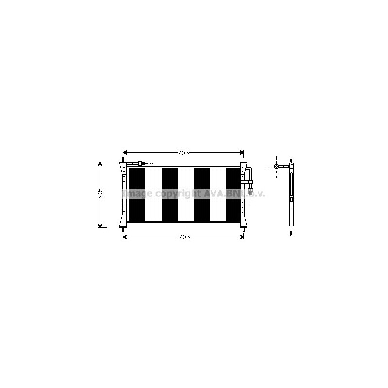 Condenseur de climatisation AVA QUALITY COOLING