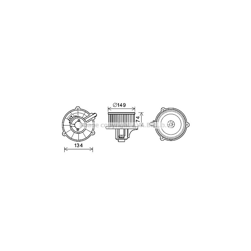 Moteur électrique (pulseur d'air habitacle) AVA QUALITY COOLING