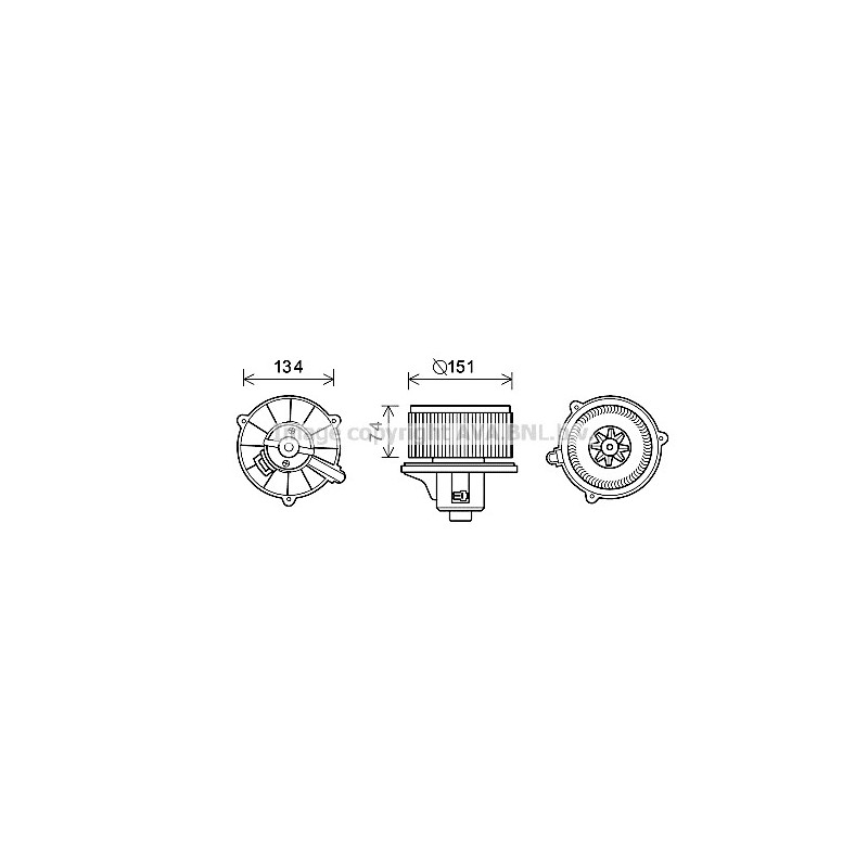 Moteur électrique (pulseur d'air habitacle) AVA QUALITY COOLING