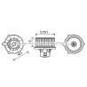 Moteur électrique (pulseur d'air habitacle) AVA QUALITY COOLING