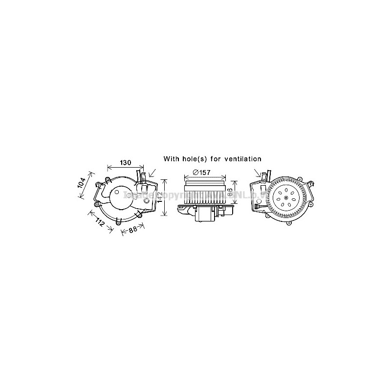 Moteur électrique (pulseur d'air habitacle) AVA QUALITY COOLING