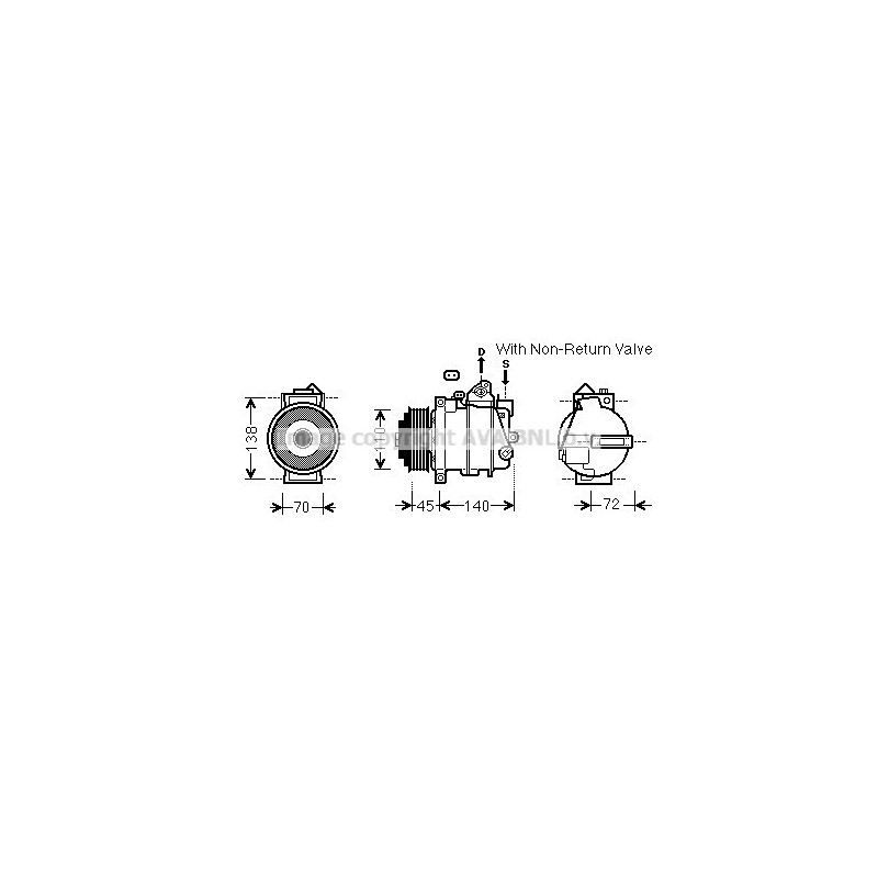 Compresseur de climatisation AVA QUALITY COOLING