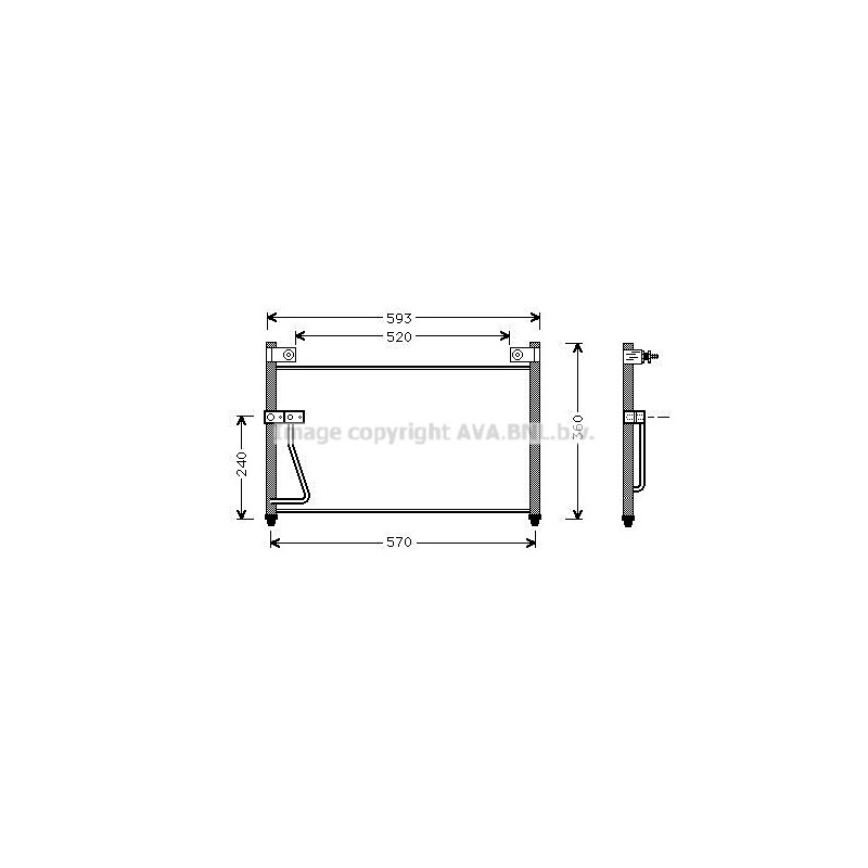 Condenseur de climatisation AVA QUALITY COOLING