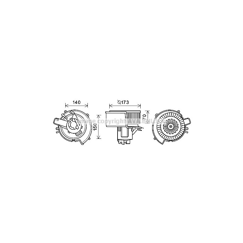 Moteur électrique (pulseur d'air habitacle) AVA QUALITY COOLING