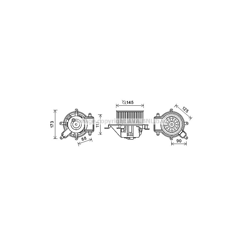 Moteur électrique (pulseur d'air habitacle) AVA QUALITY COOLING