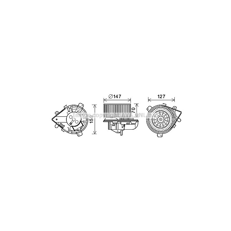 Moteur électrique (pulseur d'air habitacle) AVA QUALITY COOLING