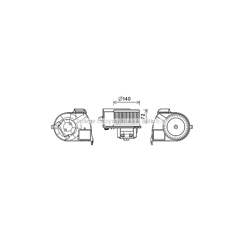 Moteur électrique (pulseur d'air habitacle) AVA QUALITY COOLING