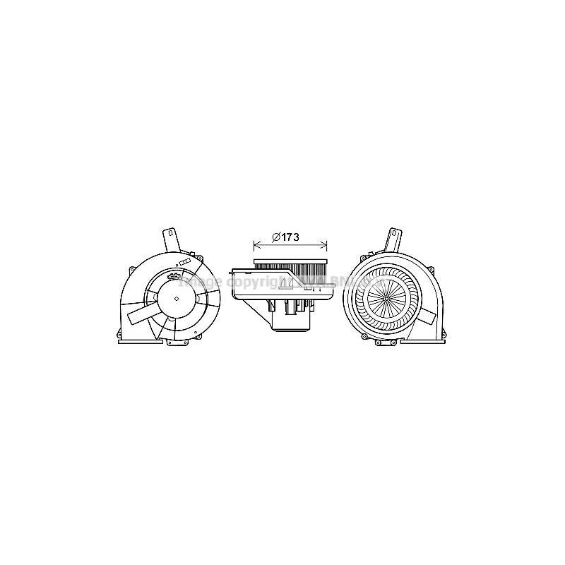 Moteur électrique (pulseur d'air habitacle) AVA QUALITY COOLING