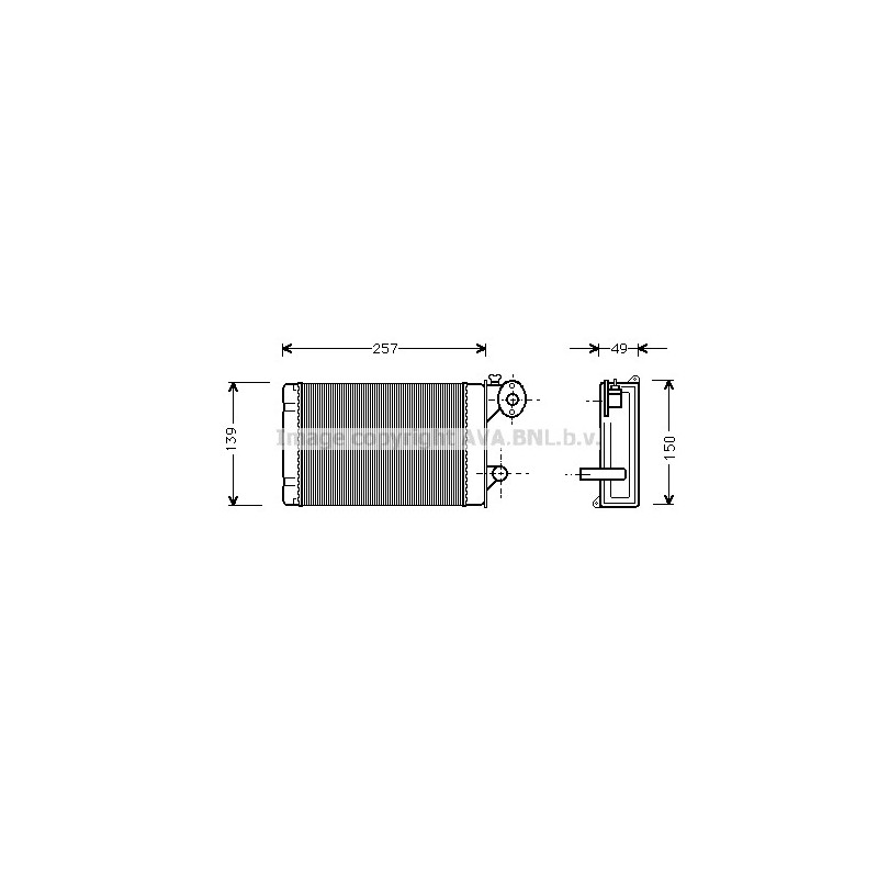 Radiateur de chauffage AVA QUALITY COOLING