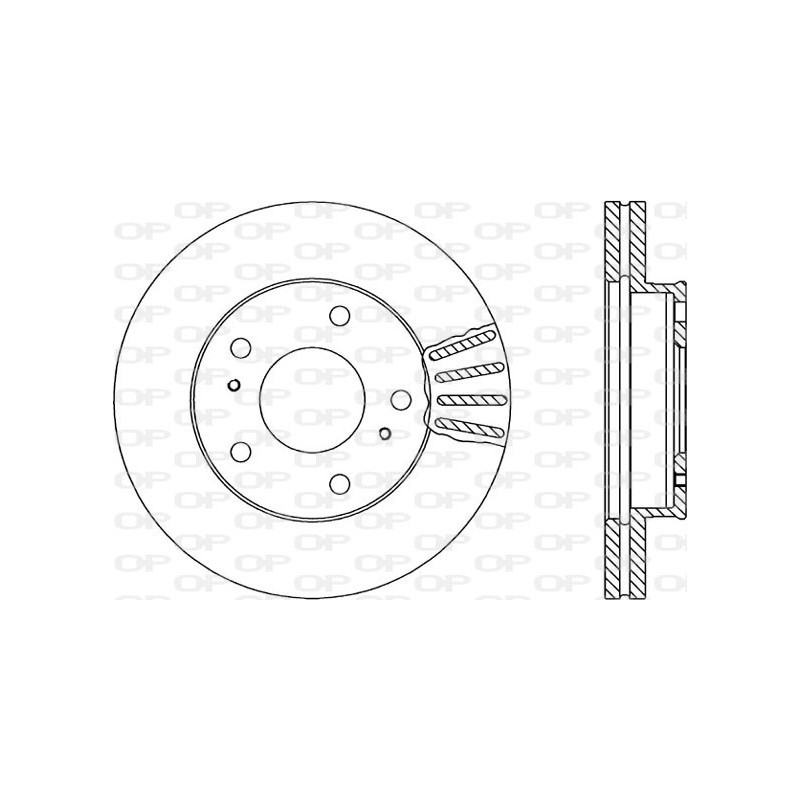 Jeu de 2 disques de frein OPEN PARTS