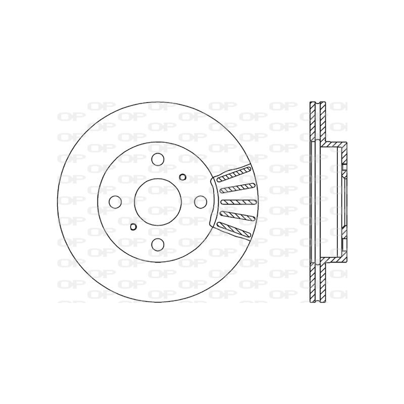 Jeu de 2 disques de frein OPEN PARTS